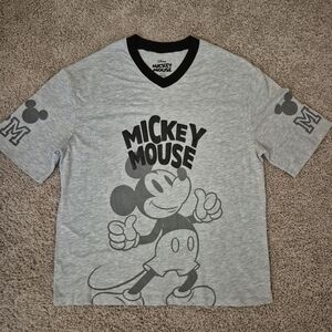 Disney Mickey Mouse oversized Gray T-Shirt Size S (4-6) New without tag